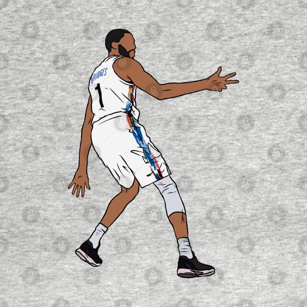 Mikal Bridges 3 Point Celebration (Brooklyn) by rattraptees